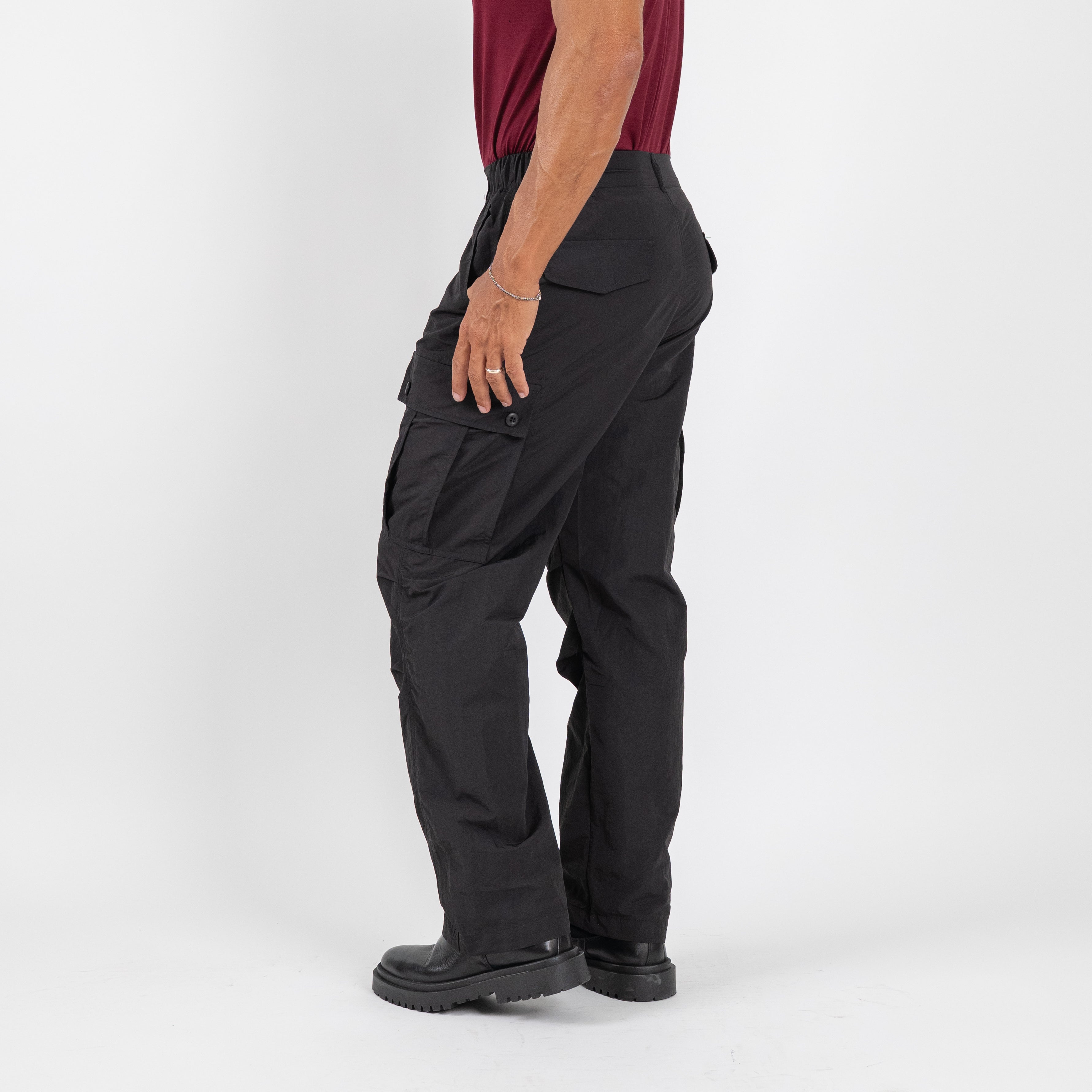 Pantalone cargo drappeggiato - Nero