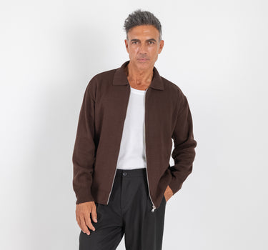 Polo con zip - Moro