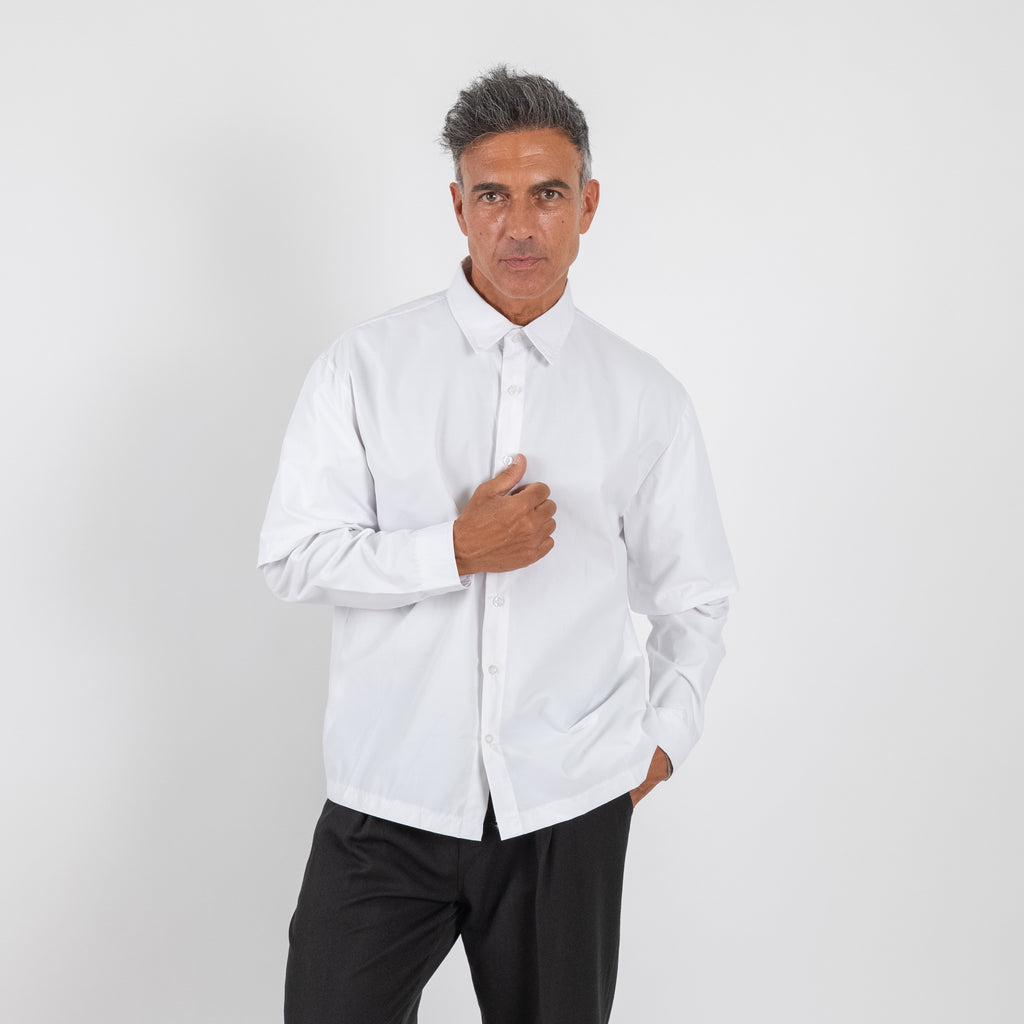 Long Sleeve Viscose Shirt - Black