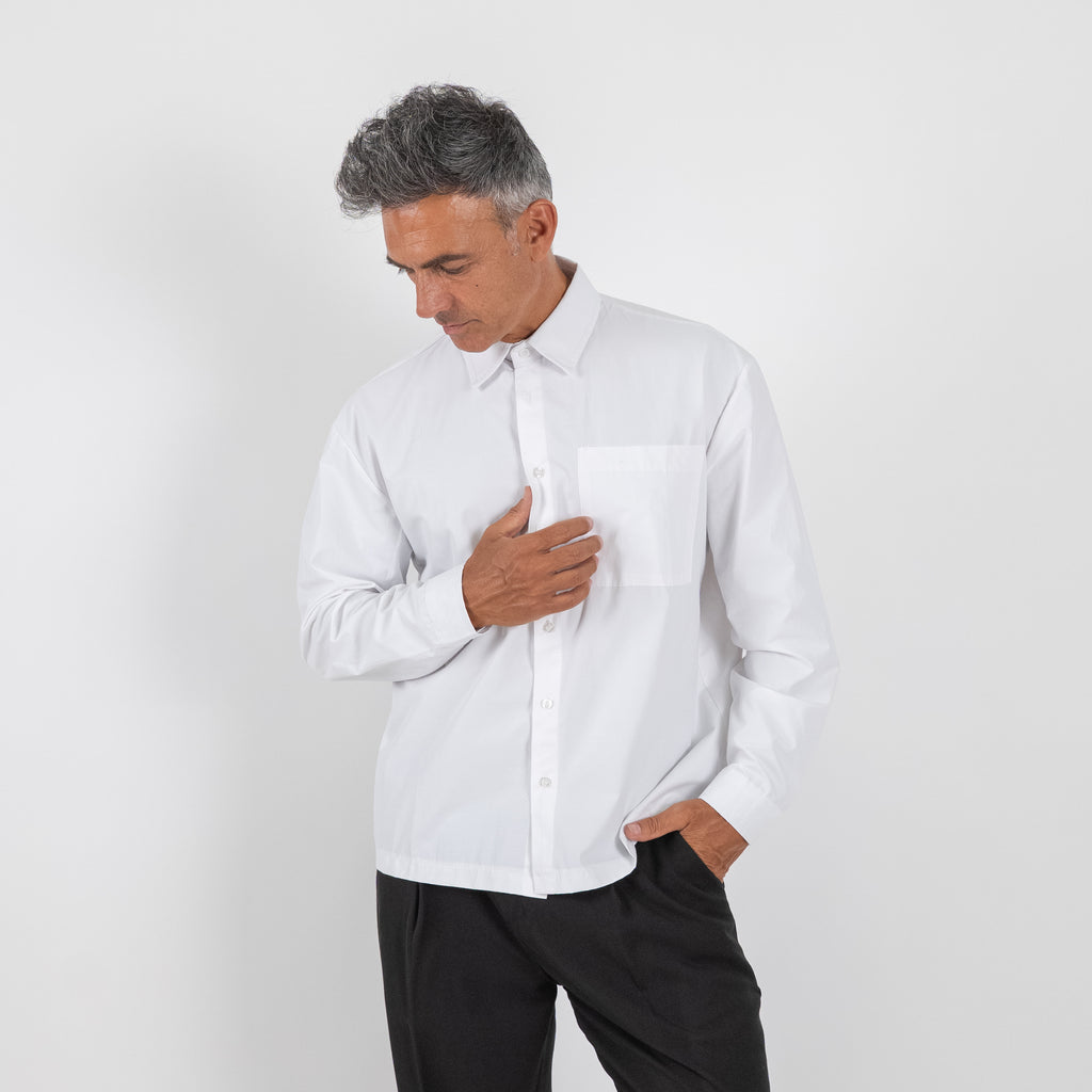 Long Sleeve Viscose Shirt - Black