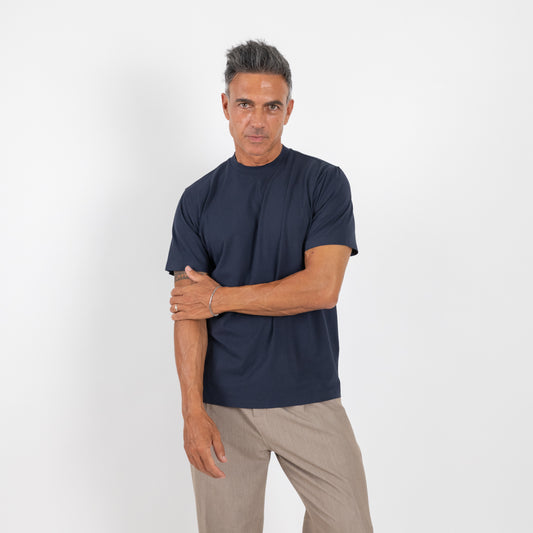 T-shirt termosaldata in cotone - Blu