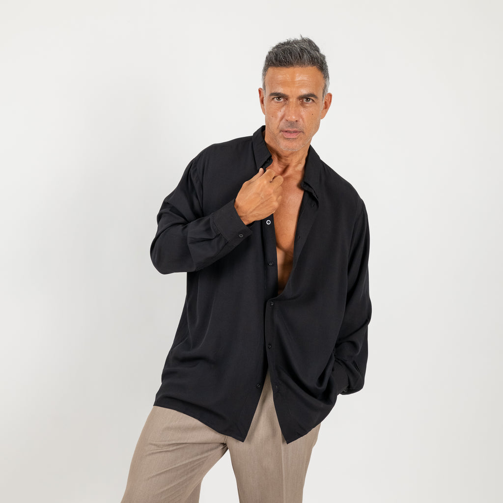 Camicia in Viscosa Taglia Unica - Nero