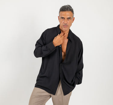 Camicia in Viscosa Taglia Unica - Nero