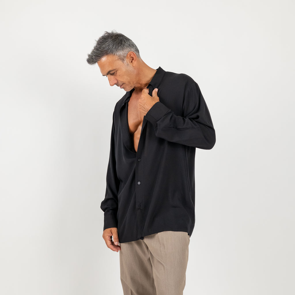 Camicia in Viscosa Taglia Unica - Nero