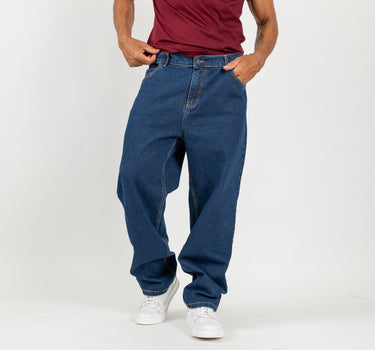 Jeans con cuciture a contrasto - Blu Scuro