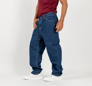 Jeans con cuciture a contrasto - Blu Scuro