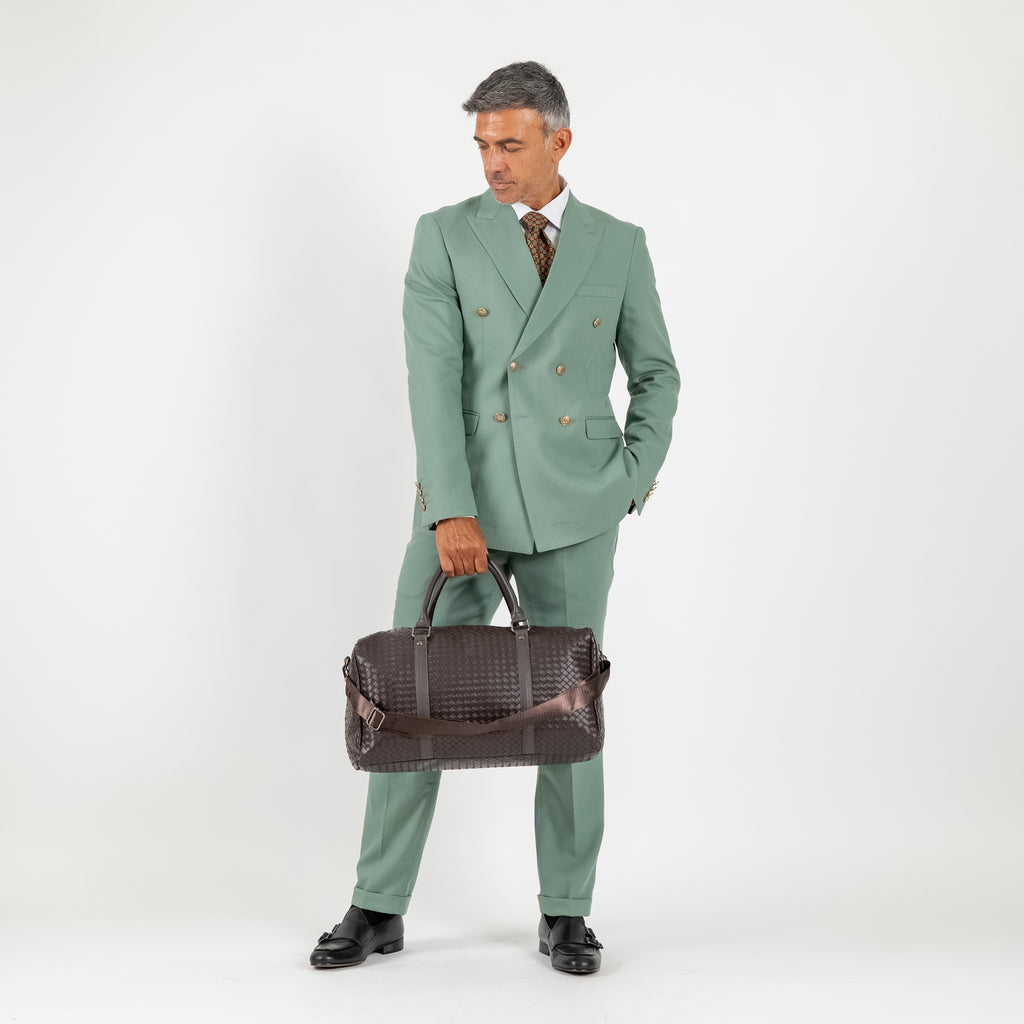 Borsone intrecciato - Moro