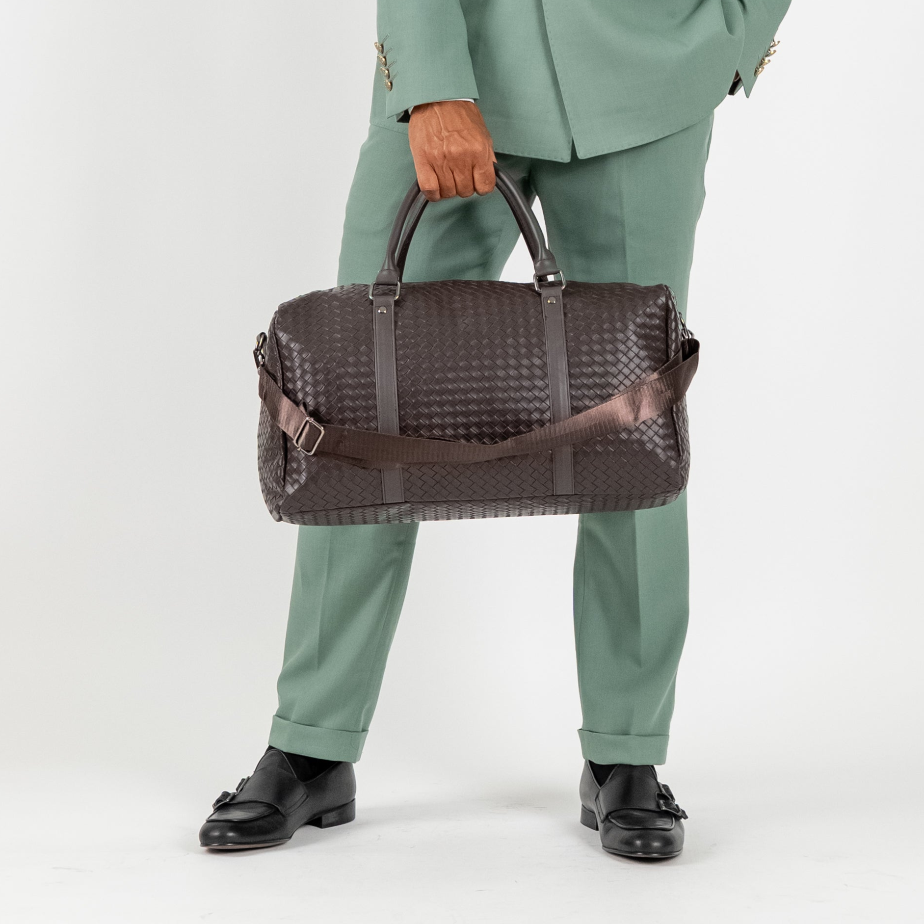 Borsone intrecciato - Moro