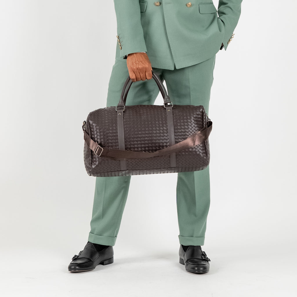 Borsone intrecciato - Moro