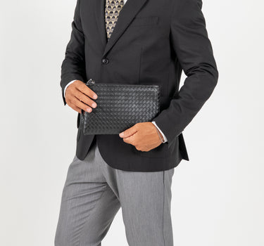 Pochette intrecciata - Nero