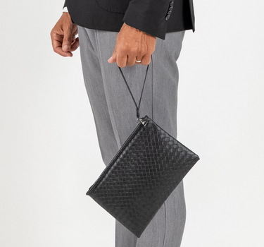 Pochette intrecciata - Nero