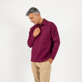 Polo oversize punto milano - Bordeaux