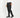 Pantalone con Fascia a Vita Alta e Doppio Bottone - Nero