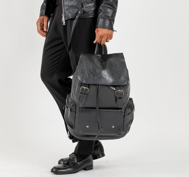 Zaino con tasche - Nero