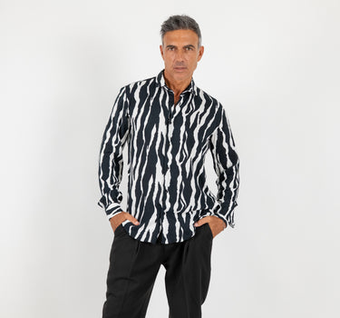 Camicia con fantasia animalier in Viscosa
