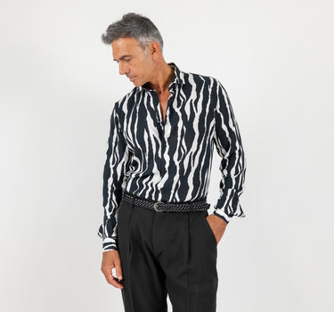 Camicia con fantasia animalier in Viscosa