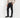 Pantalone in gabardina chiusura laterale - Nero