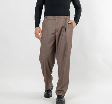 Pantalone con molla sul retro - Marrone