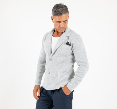 Cardigan a giacca monopetto - Grigio