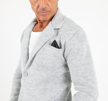 Cardigan a giacca monopetto - Grigio
