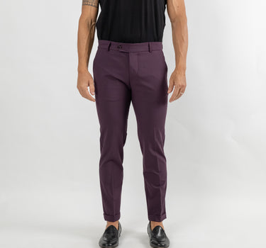 Pantalone sartoriale slim - Prugna