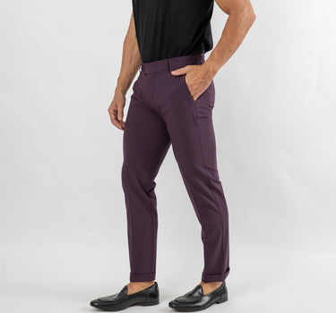 Pantalone sartoriale slim - Prugna