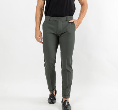 Pantalone sartoriale slim - Verde Militare