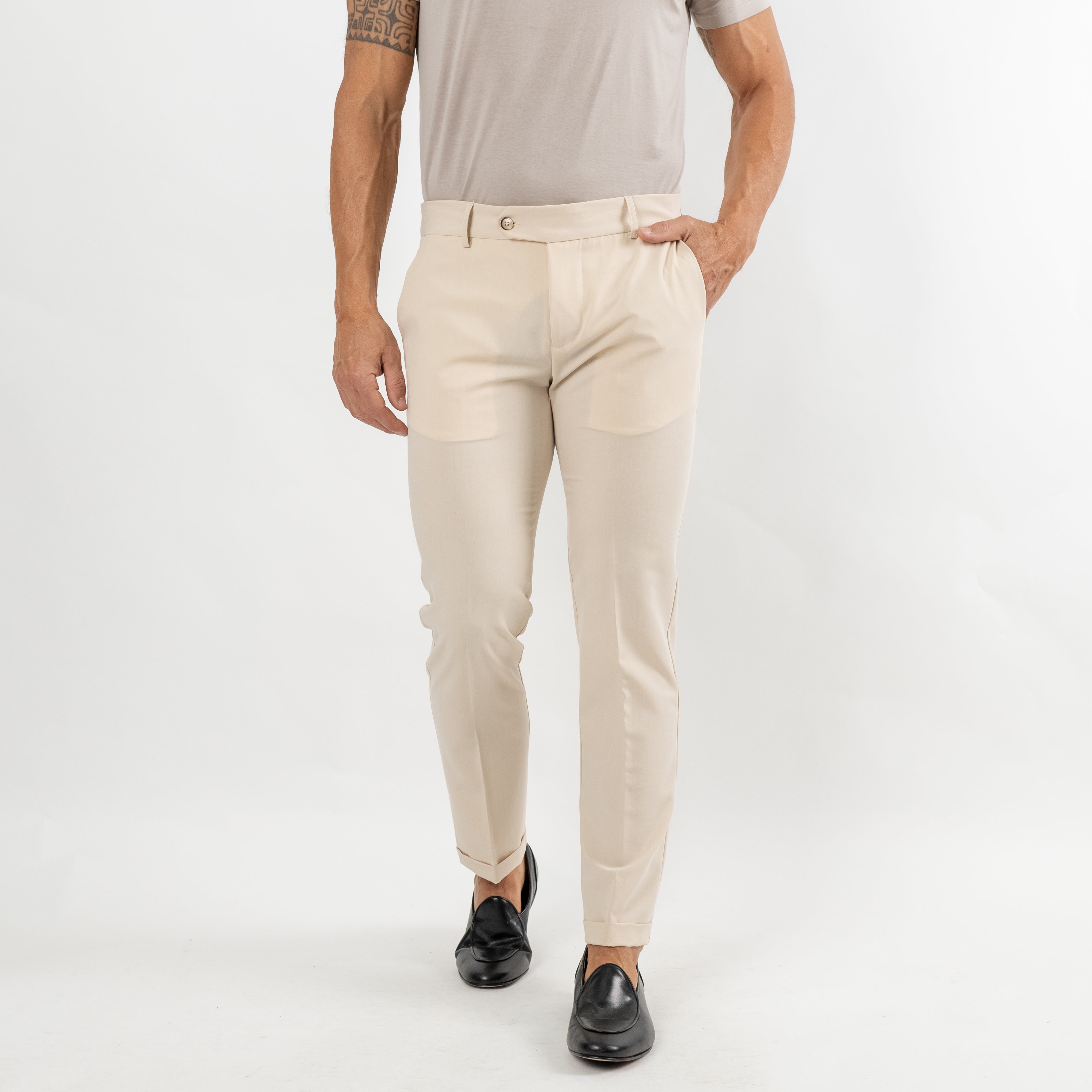 Pantalone sartoriale slim - Avorio