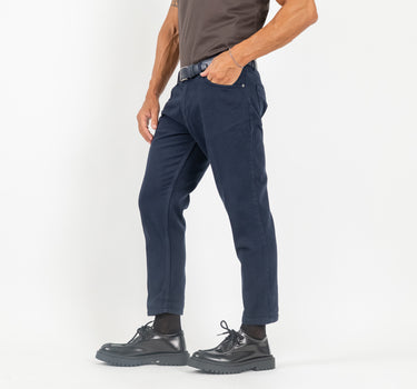 Jeans sartoriale tinta unita - Blu