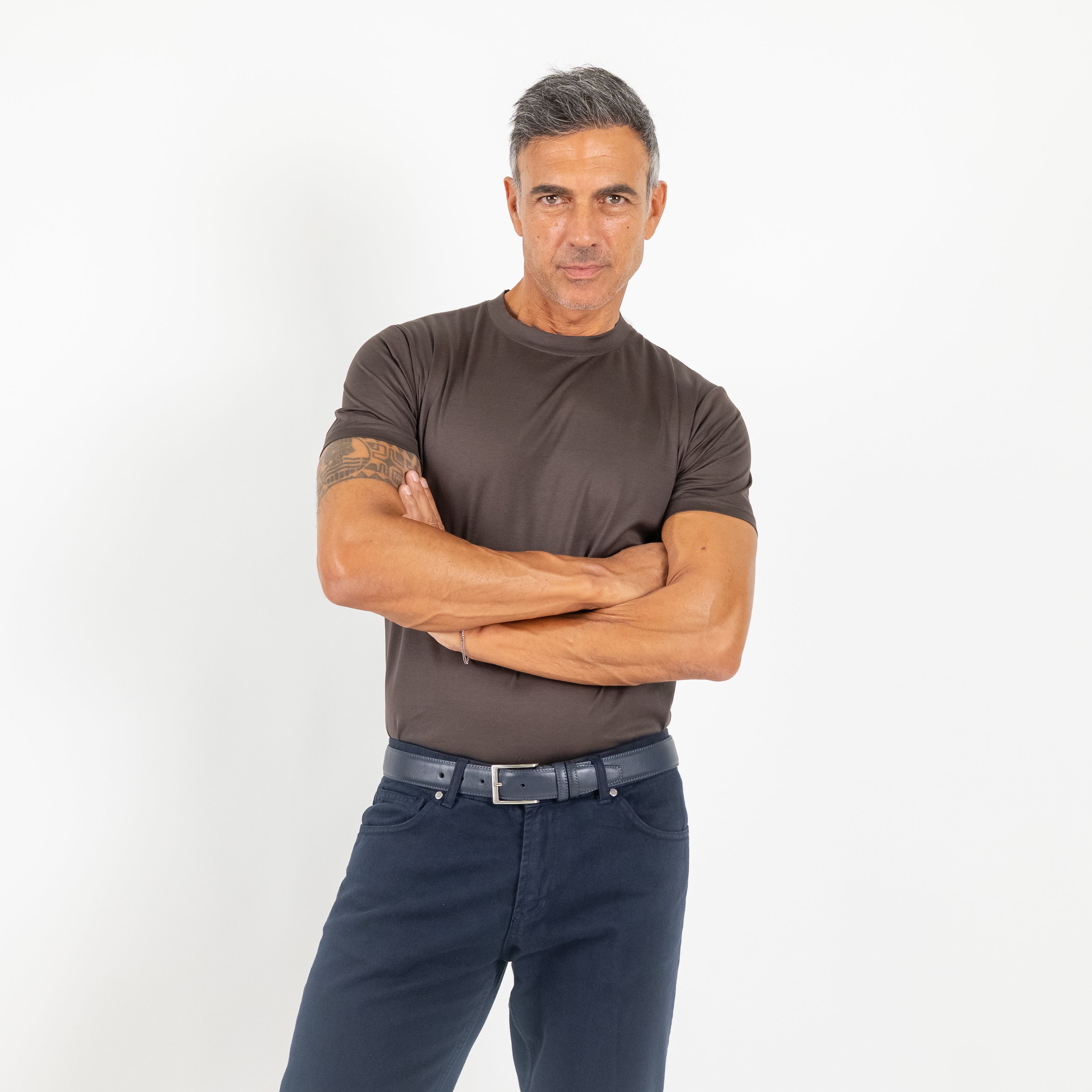 T-shirt in Filo di Scozia - Moro Scuro