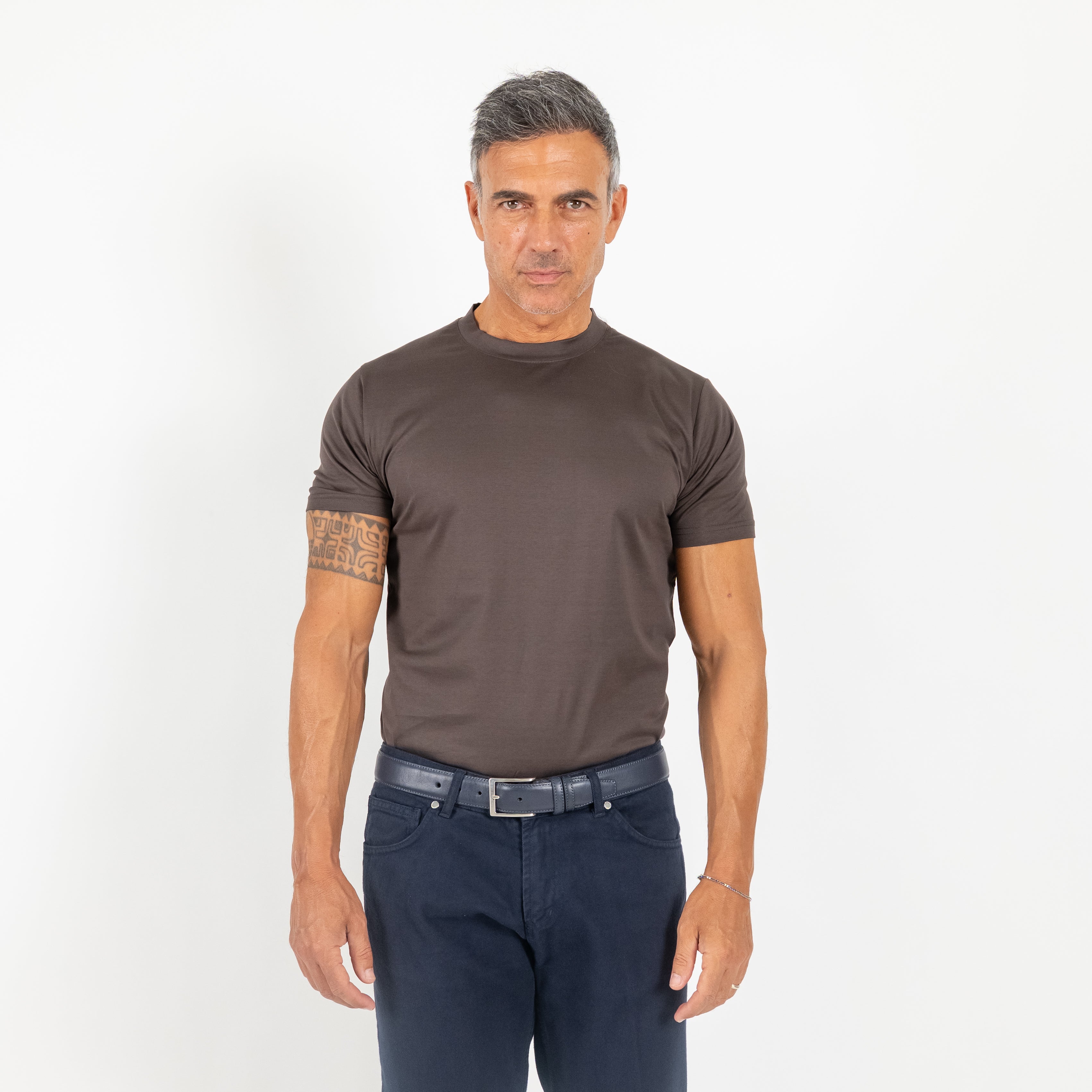 T-shirt in Filo di Scozia - Moro Scuro