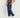 Pantalone palazzo con molla sul retro fondo largo - Blu