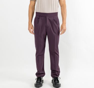 Pantalone sartoriale con bustino - Prugna