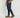 Jeans sartoriale con abrasioni - Blu Scuro