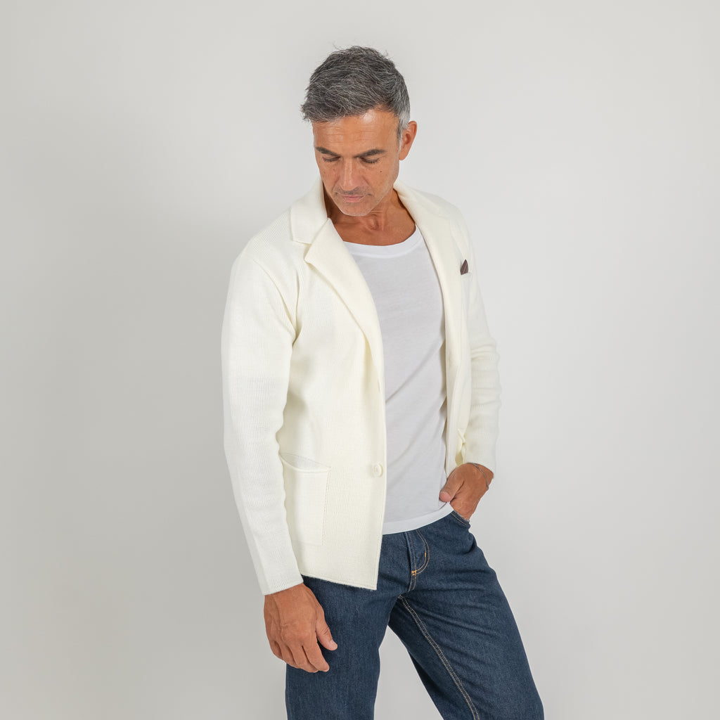 Cárdigan de hilo con botones - Ice