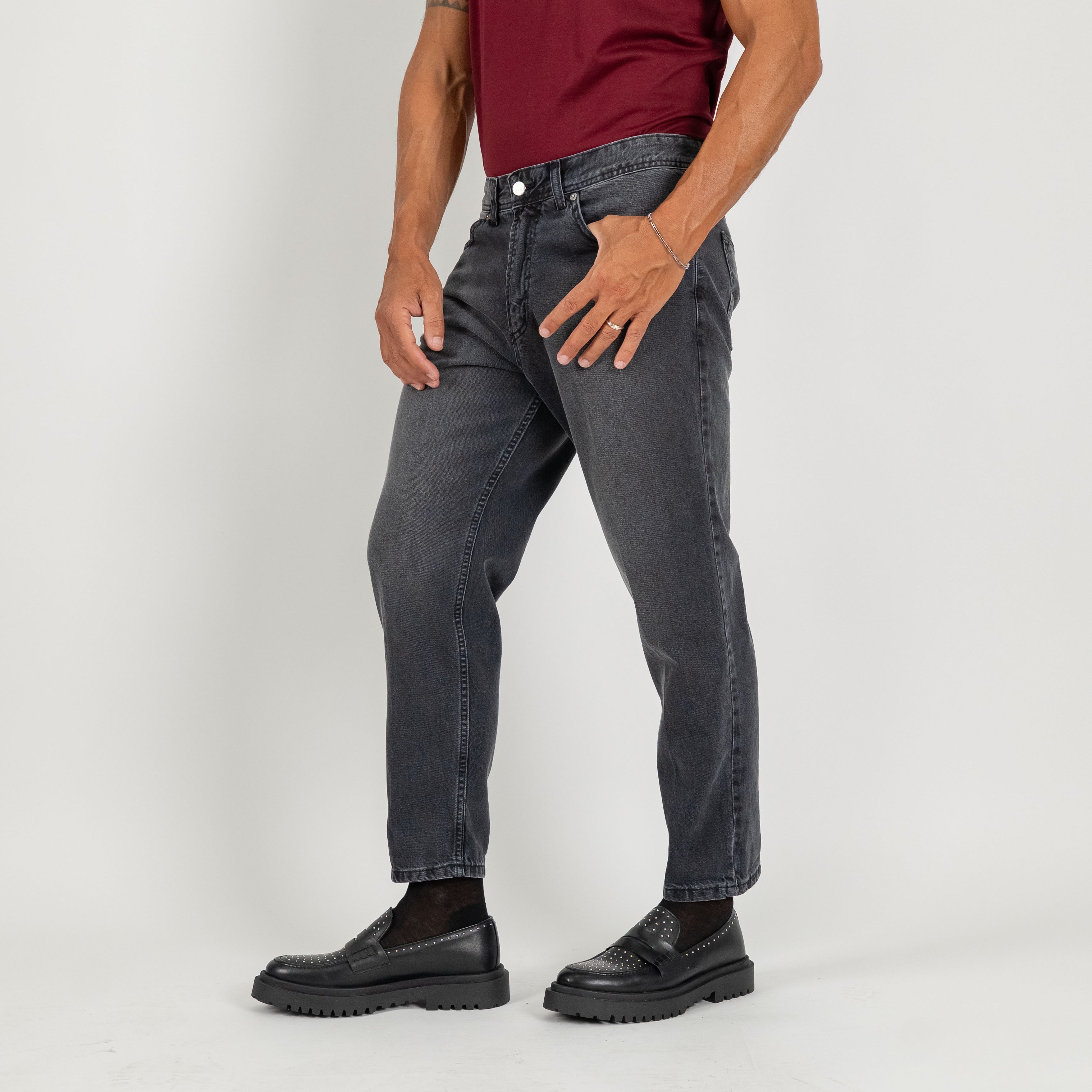 Jeans sartoriale sfumato - Nero