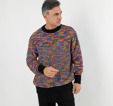 Maglione multicolore in misto lana