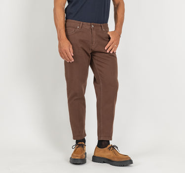 Jeans sartoriale tinta unita - Moro