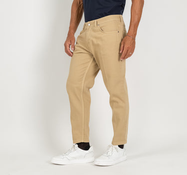 Jeans sartoriale tinta unita - Camel