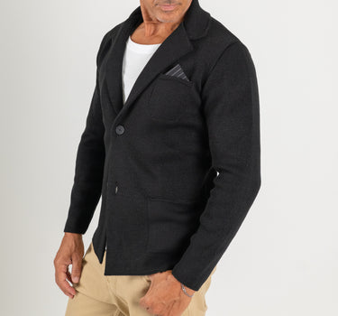 Cardigan a giacca monopetto - Nero