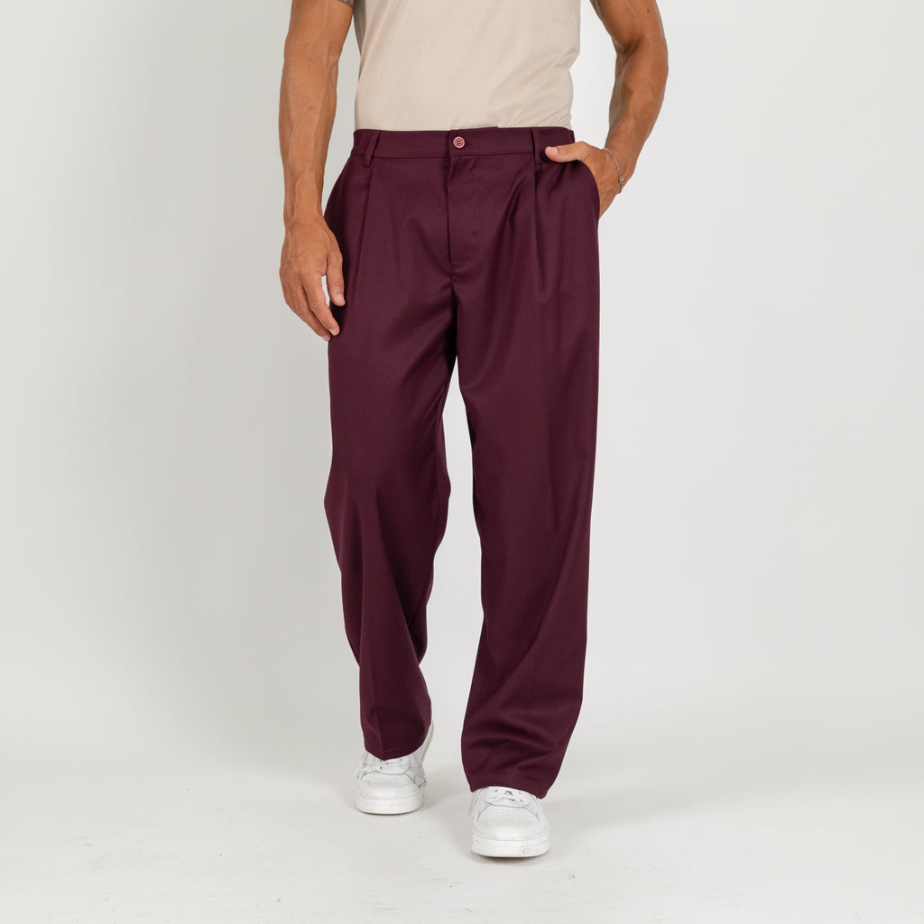 Pantalone palazzo con molla sul retro fondo largo - Vinaccia