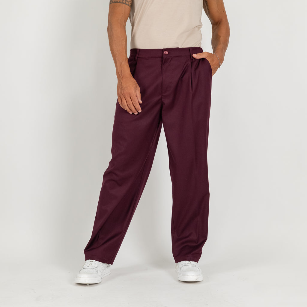 Pantalone palazzo con molla sul retro fondo largo - Vinaccia