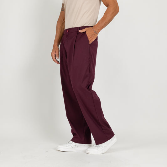 Pantalone palazzo con molla sul retro fondo largo - Vinaccia