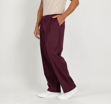 Pantalone palazzo con molla sul retro fondo largo - Vinaccia