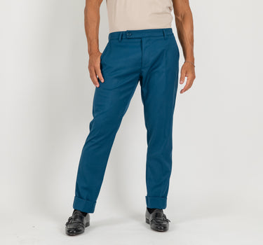 Pantalone classico con risvolto alto - Ottanio
