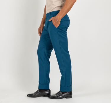 Pantalone classico con risvolto alto - Ottanio