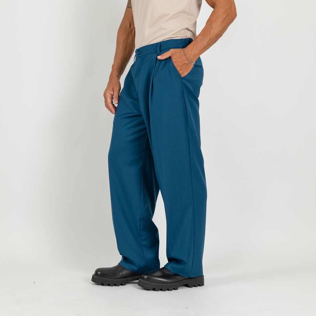 Pantalone palazzo con molla sul retro fondo largo - Ottanio