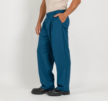 Pantalone palazzo con molla sul retro fondo largo - Ottanio