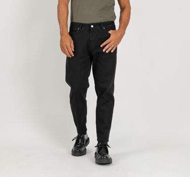 Jeans sartoriale tinta unita - Nero