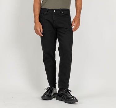 Jeans sartoriale tinta unita - Nero